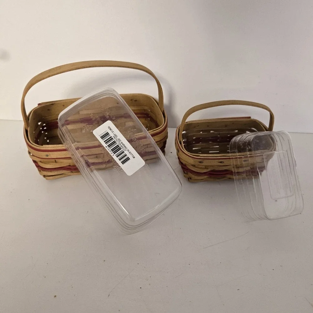 2-piece Longaberger 2003 Branch Sales Award Small Handle‎ Baskets & Protectors